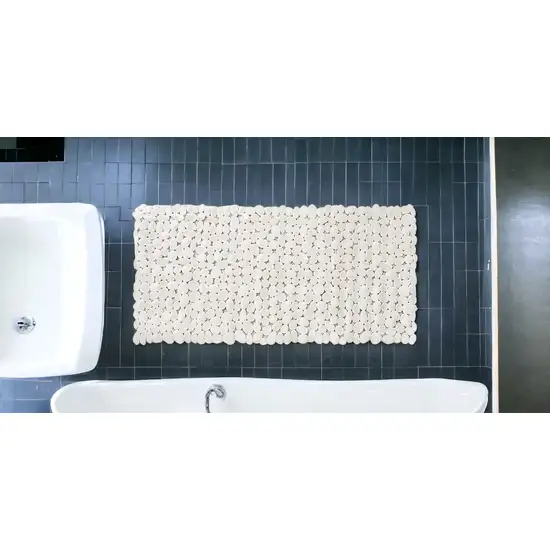 White Spa Pebbles Bathtub Mat Photo 5