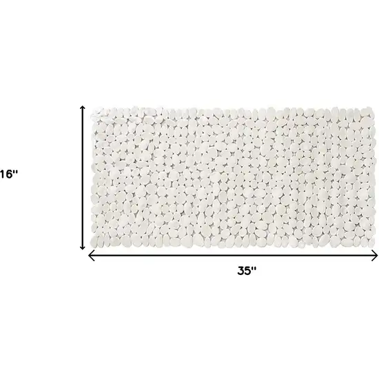 White Spa Pebbles Bathtub Mat Photo 4