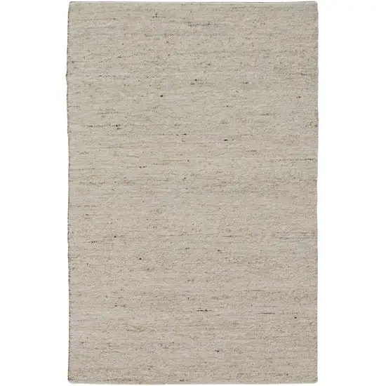 White Wool Hand Woven Area Rug Photo 1