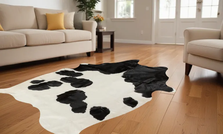 White and Black Cowhide  Rug Photo 5