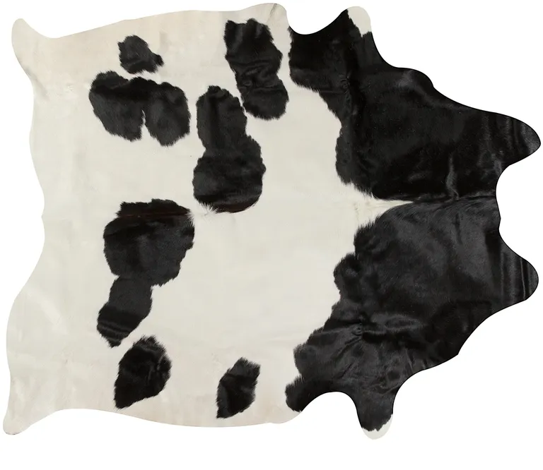 White and Black Cowhide  Rug Photo 1