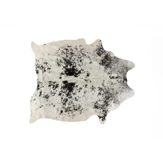 White and Black Cowhide  Rug Photo 1