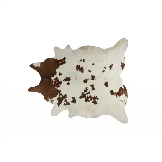 White and Brown Cowhide  Rug Photo 1