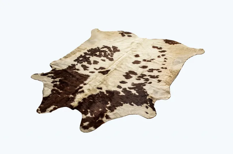 White and Brown Cowhide  Rug Photo 1