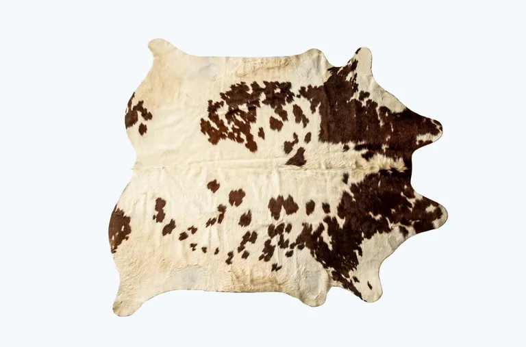 White and Brown Cowhide  Rug Photo 3