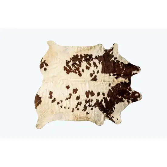 White and Brown Cowhide  Rug Photo 3