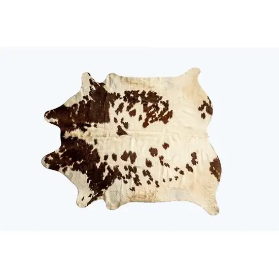 White and Brown Cowhide  Rug Photo 2