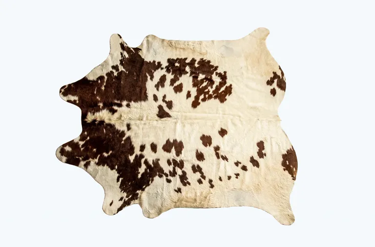 White and Brown Cowhide  Rug Photo 2