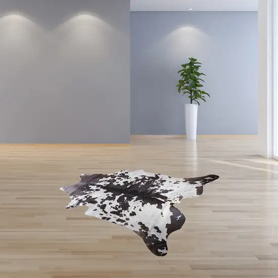 White and Chocolate Cowhide  Rug Photo 4