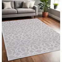 Photo of White and Pink Geometric Power Loom Area Rug