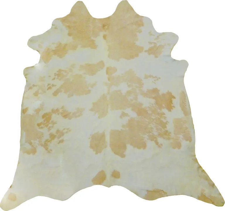 White and Tan Brazilian Natural Cowhide Area Rug Photo 1