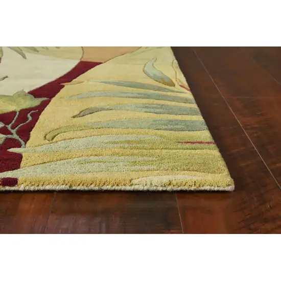 Wool Coral or Ivory  Area Rug Photo 4