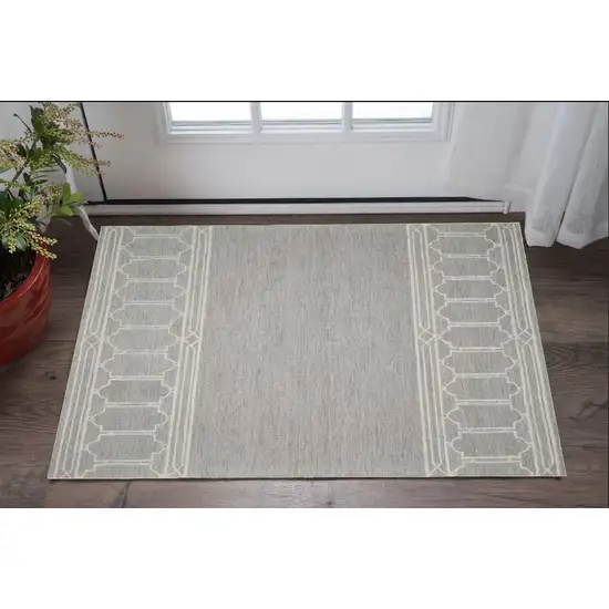 Wool Grey Area Rug Photo 1