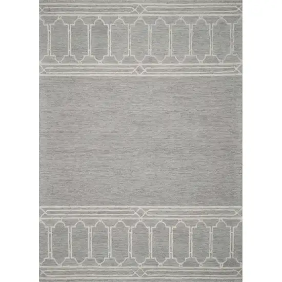 Wool Grey Area Rug Photo 1