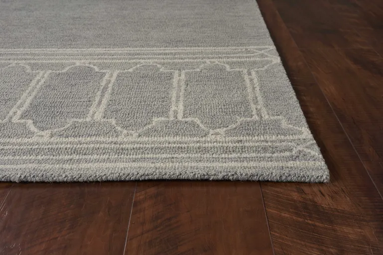 Wool Grey Area Rug Photo 5