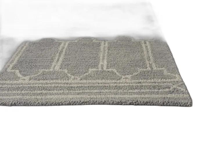 Wool Grey Area Rug Photo 4