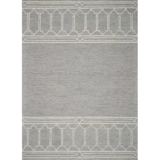 Wool Grey Area Rug Photo 2