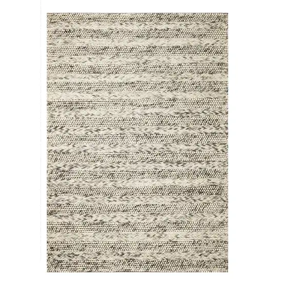 Wool Grey Area Rug Photo 1