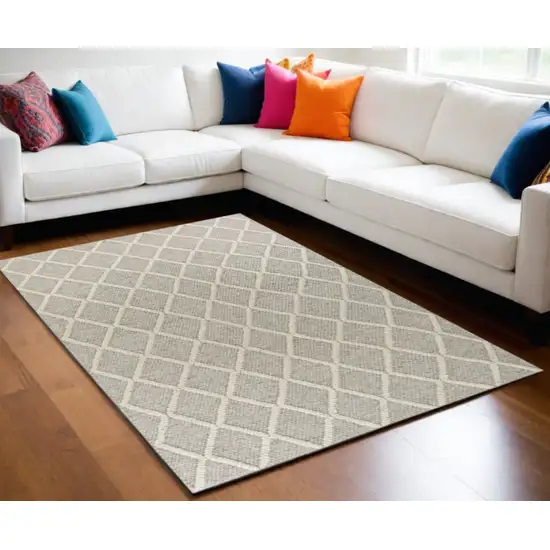 Wool Grey Area Rug Photo 2