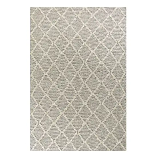 Wool Grey Area Rug Photo 2