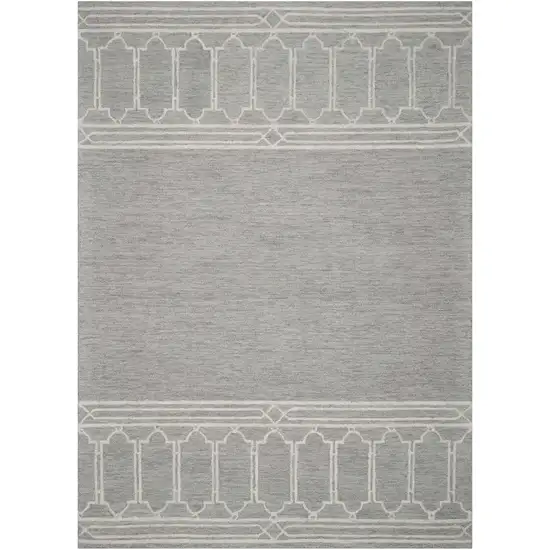 Wool Grey Area Rug Photo 2