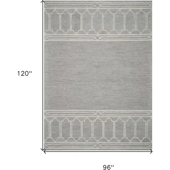 Wool Grey Area Rug Photo 3