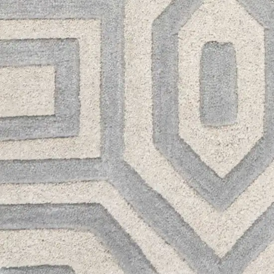 6 Wool Grey Area Rug Photo 5