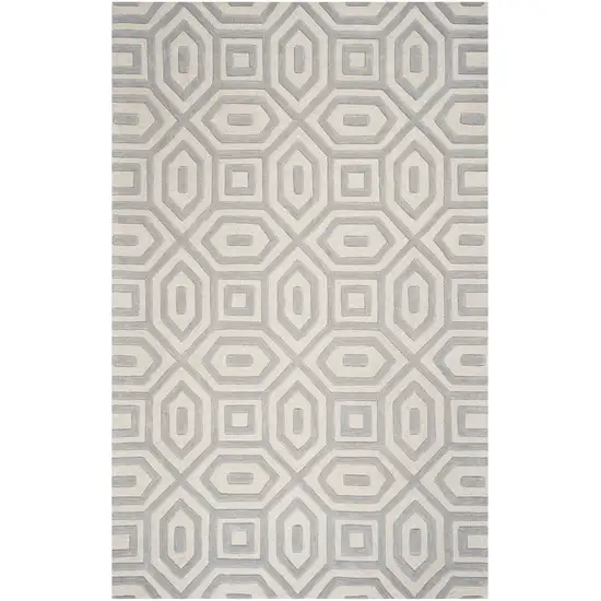 6 Wool Grey Area Rug Photo 1