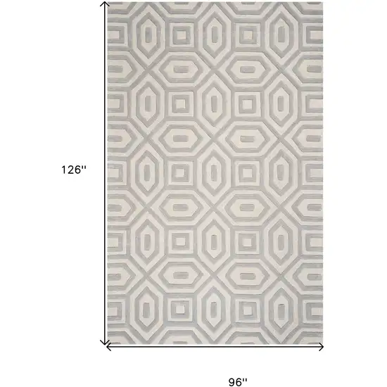 6 Wool Grey Area Rug Photo 6