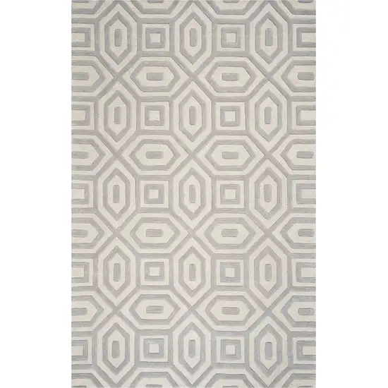 Wool Grey Area Rug Photo 2