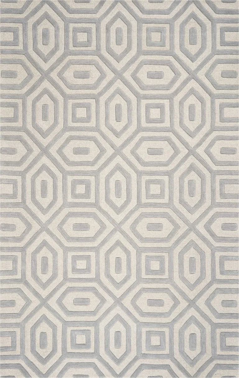 Wool Grey Area Rug Photo 2