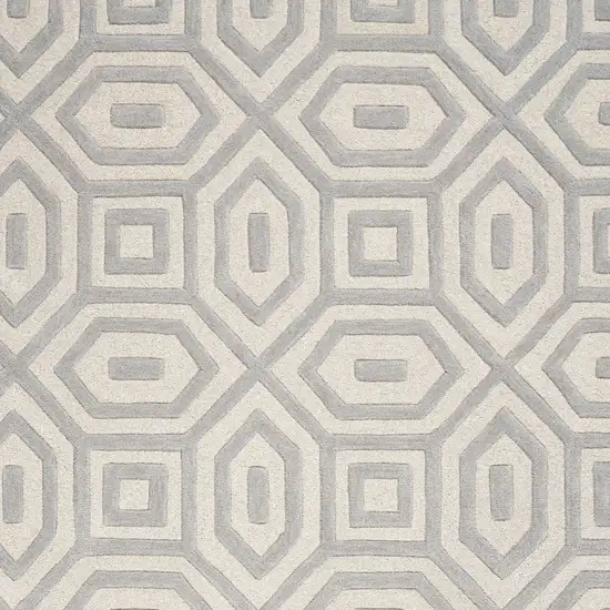 6 Wool Grey Area Rug Photo 4