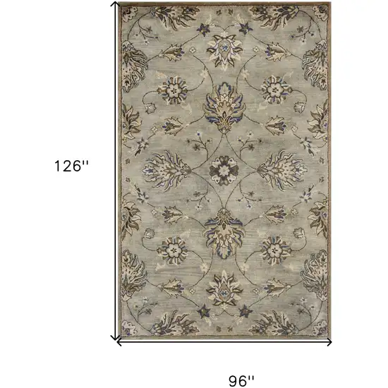 6 Wool Grey Area Rug Photo 9