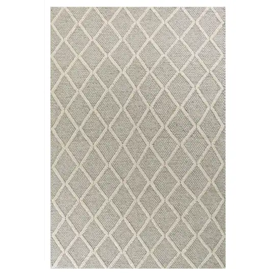 Wool Grey Area Rug Photo 2