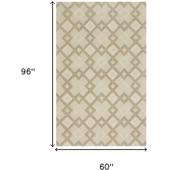 Wool Ivory  Area Rug Photo 3