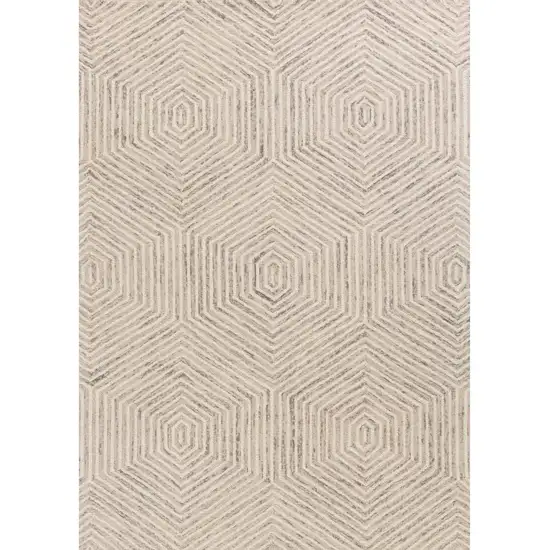 Ivory Wool Hand Tufted Area Rug Photo 2