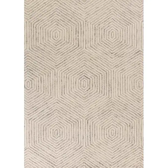 Wool Ivory Area Rug Photo 1