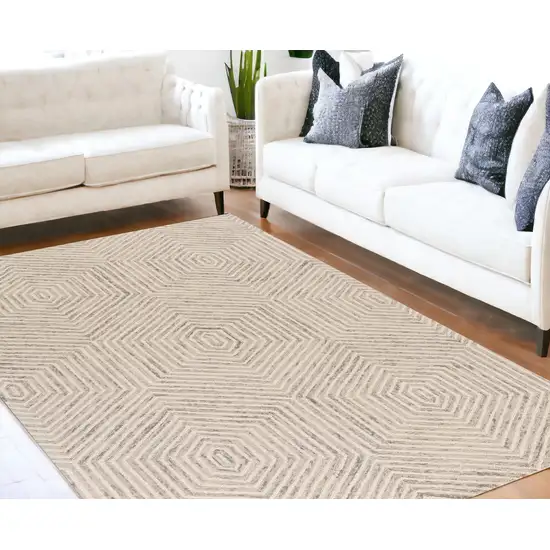 Wool Ivory  Area Rug Photo 1