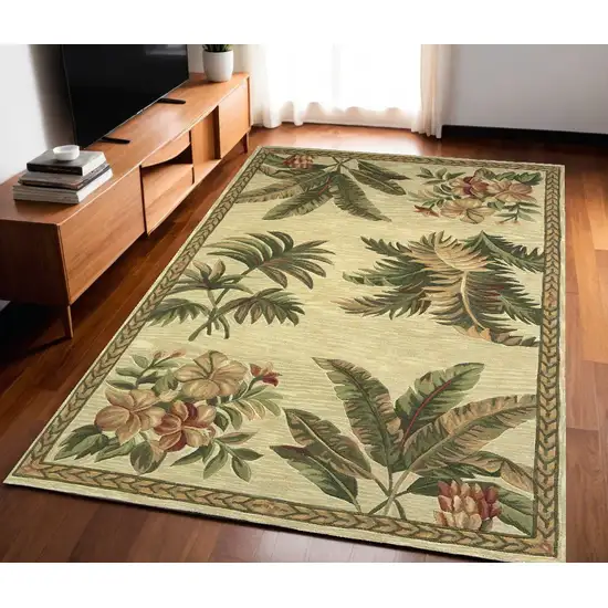 Wool Ivory  Area Rug Photo 1