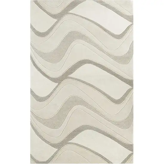 6 Wool Ivory  Area Rug Photo 2