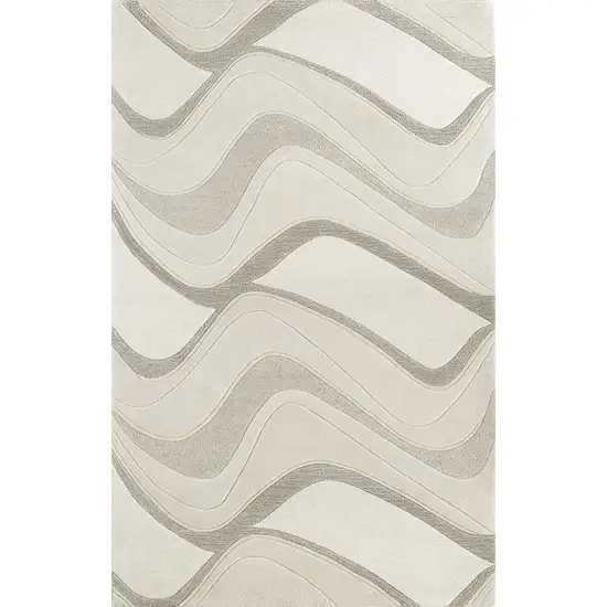 Wool Ivory  Area Rug Photo 1