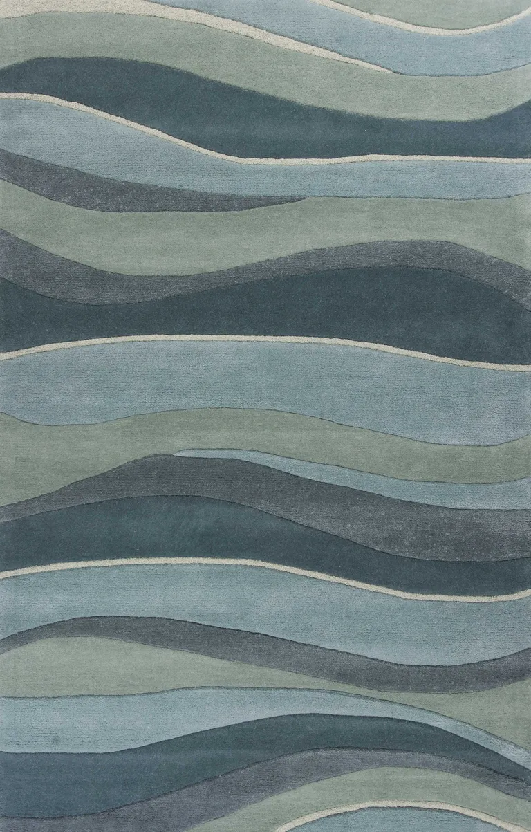 Wool Ocean Area Rug Photo 1