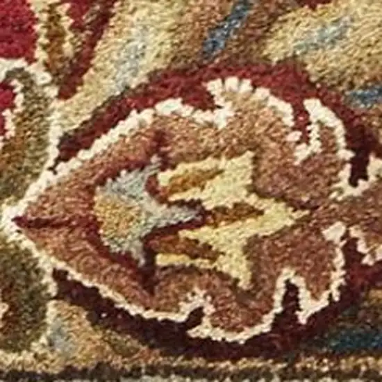 6 Wool Red Area Rug Photo 7