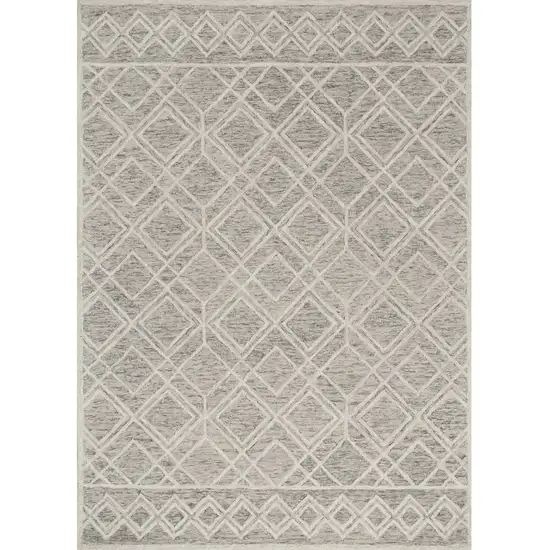 Sand Wool Geometric Hand Tufted Area Rug Photo 2