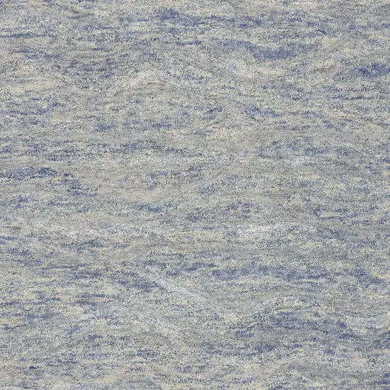 Wool and  Viscose Ocean Blue Area Rug Photo 3