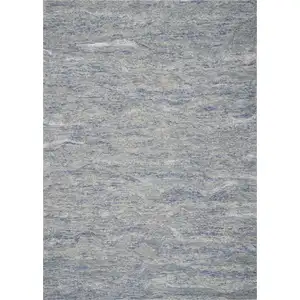 Photo of Wool and  Viscose Ocean Blue Area Rug