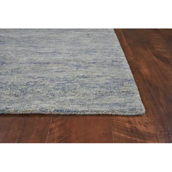 Wool and  Viscose Ocean Blue Area Rug Photo 4