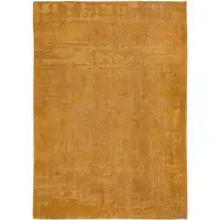 Photo of Yellow Abstract Non Skid Area Rug