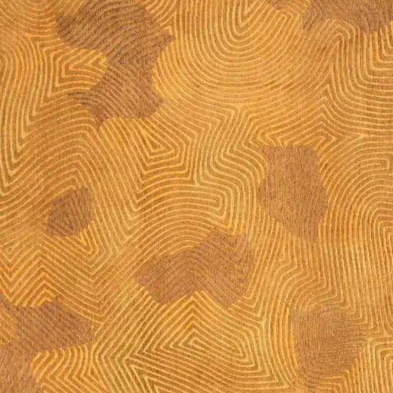 Yellow Abstract Non Skid Area Rug Photo 5