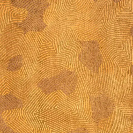 Yellow Abstract Non Skid Area Rug Photo 5